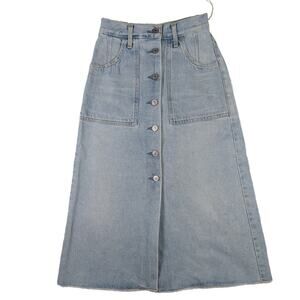 Citizens Of Humanity Anouk Denim Midi Skirt Womens NWT Size 23